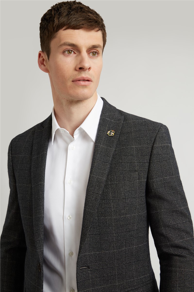 Ted Baker Mono Boucle Check Slim Fit Jacket