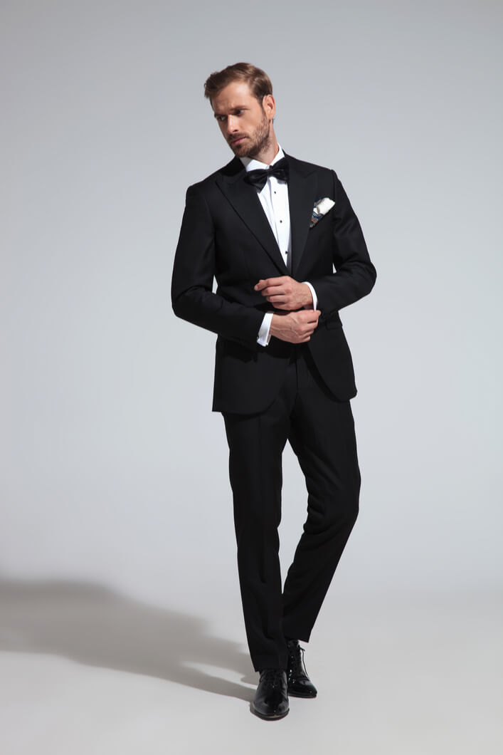 man ready for a black tie event