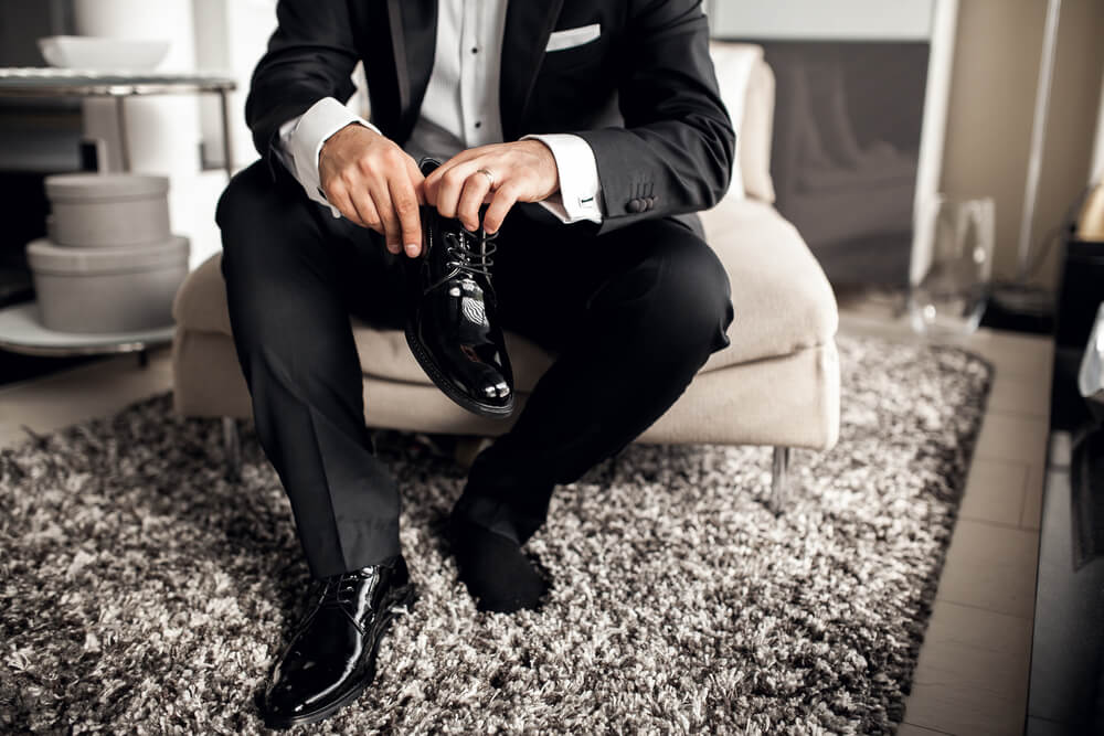 black tie men’s wedding shoes