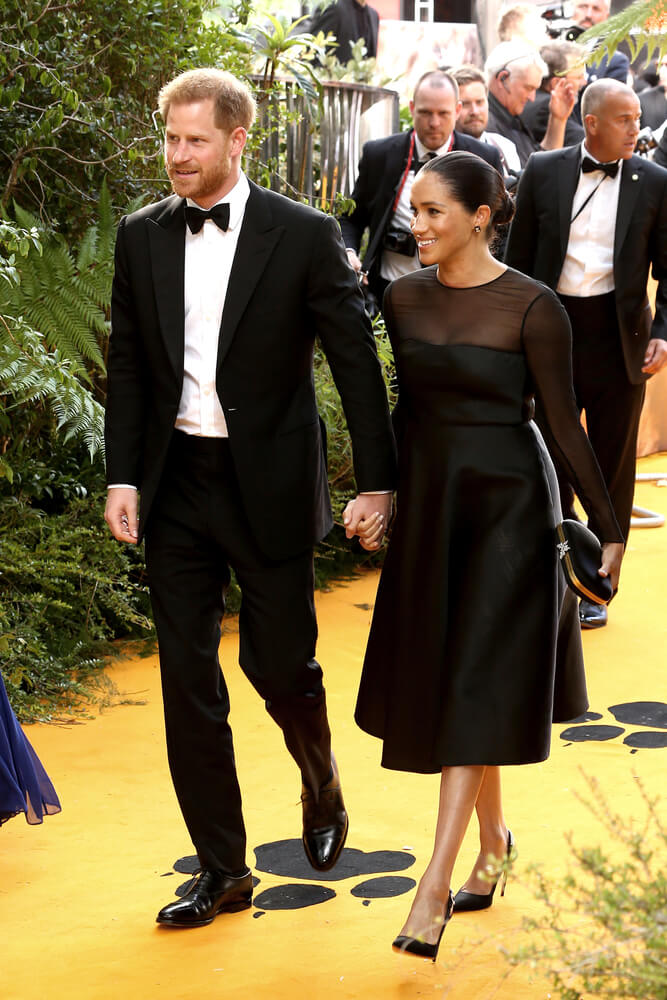 prince harry and meghan lion king premiere