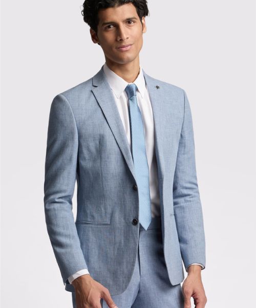 Blue Linen Suit