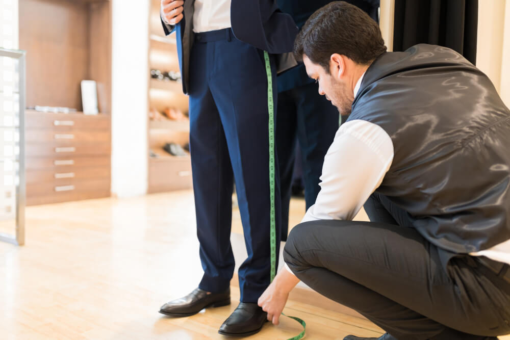 how to measure trouser for mens suit