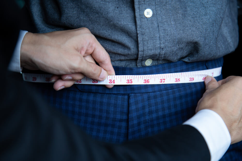 how to measure waist for mens suit