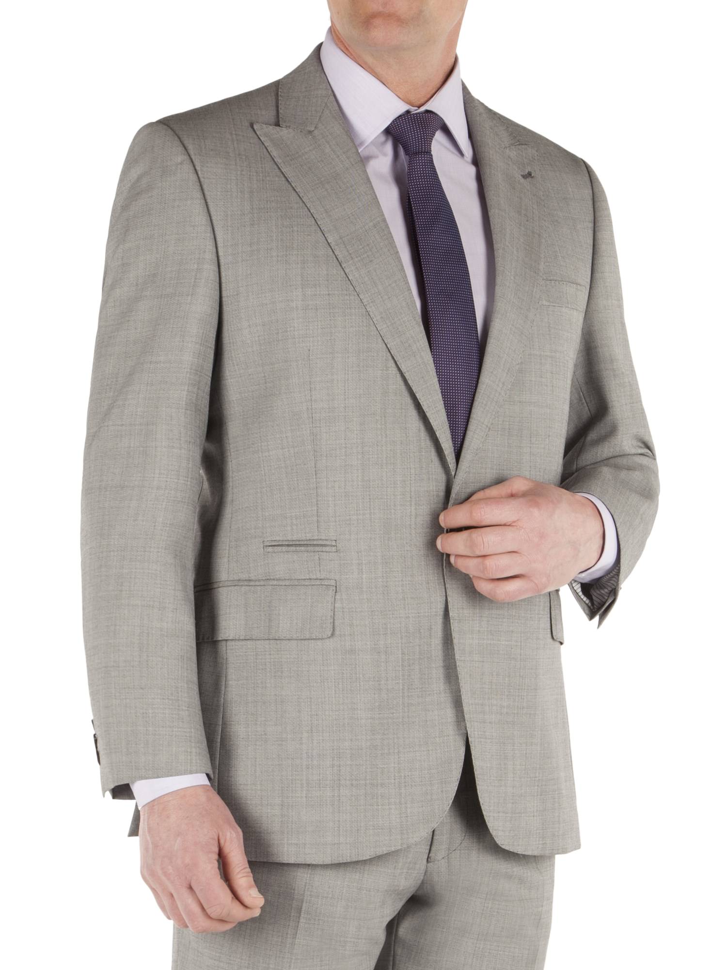 Racing Green Light Grey Sharkskin Suit Jacket