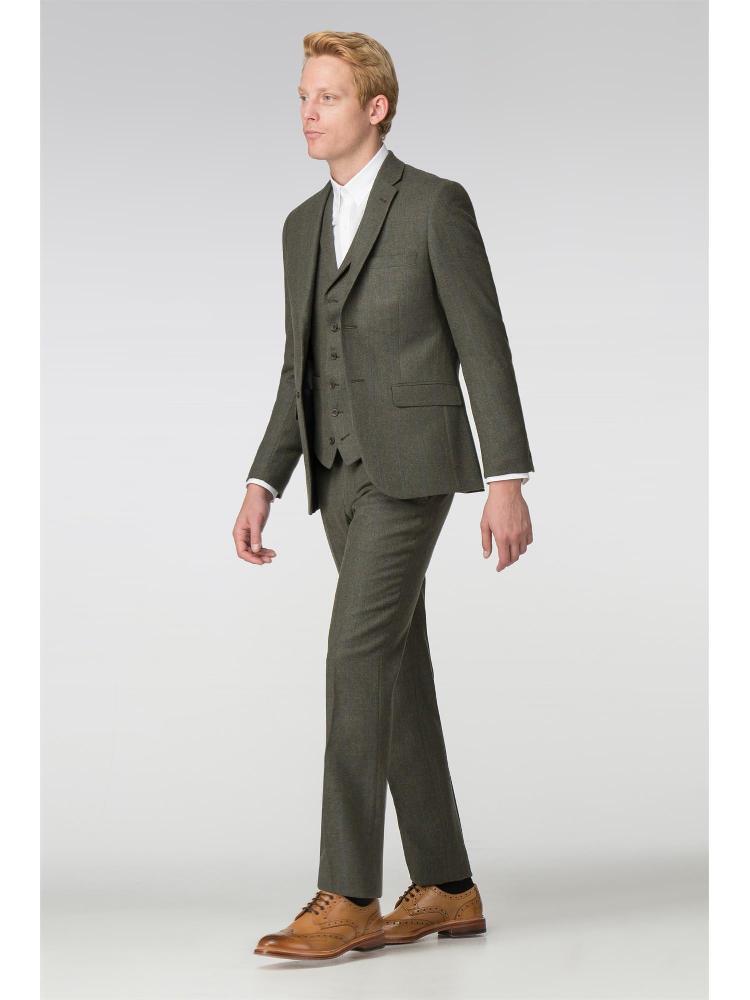 Racing Green Green Check Tailored Fit Suit Suit Direct