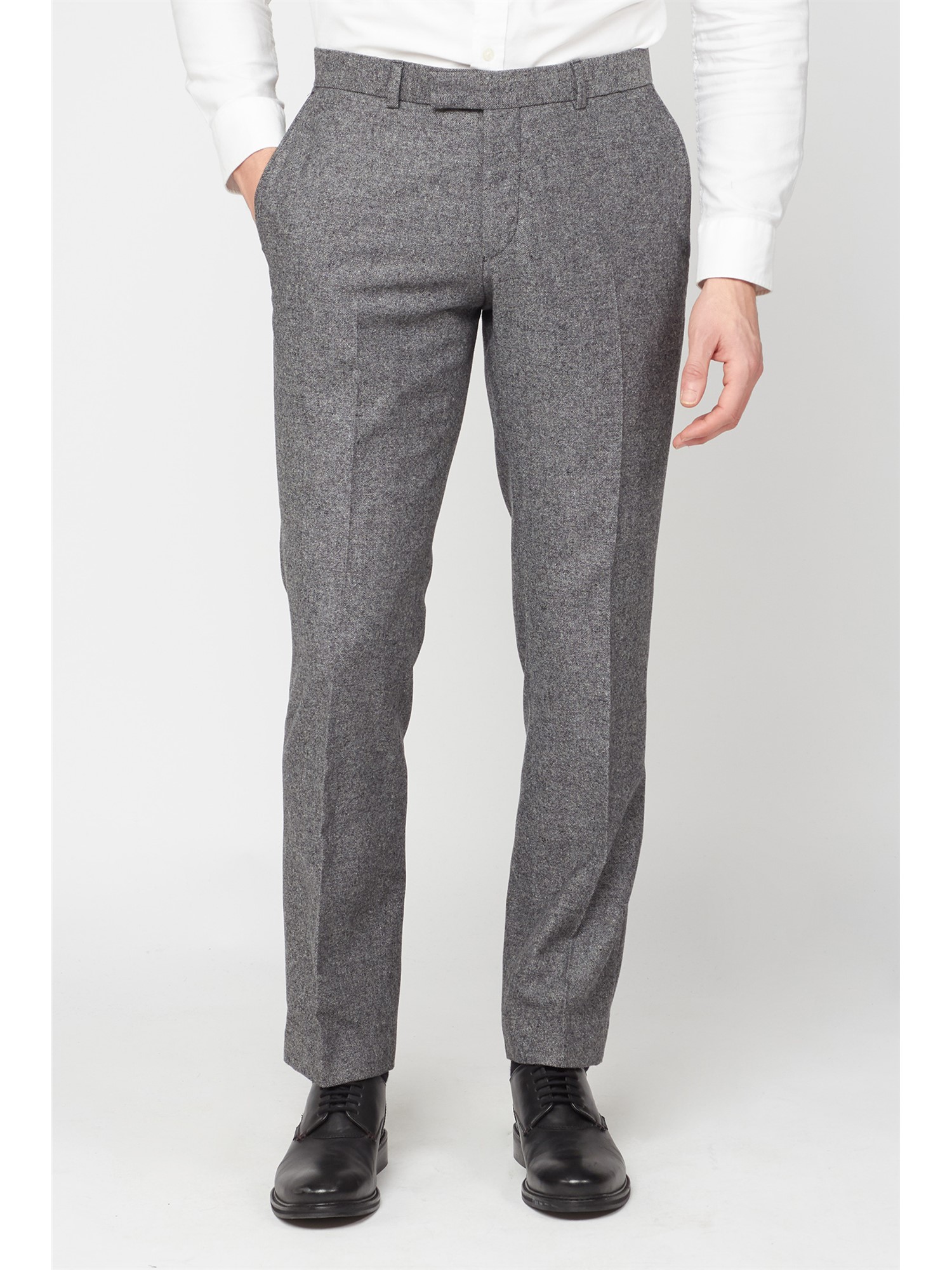 Alexandre of England Varick Grey Donegal Men's Trousers