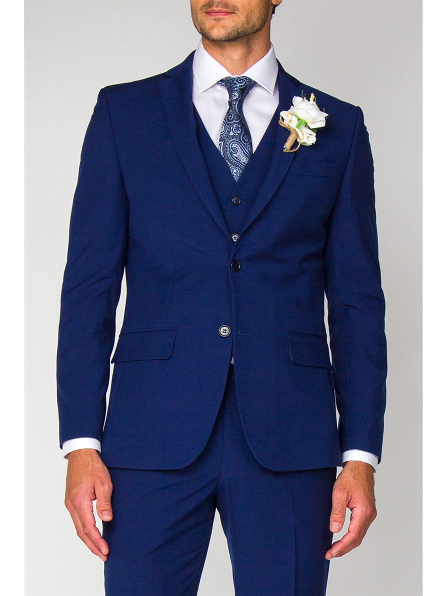 Men's Regular Fit Blue 3pce Suit Wedding Suit Suit Direct