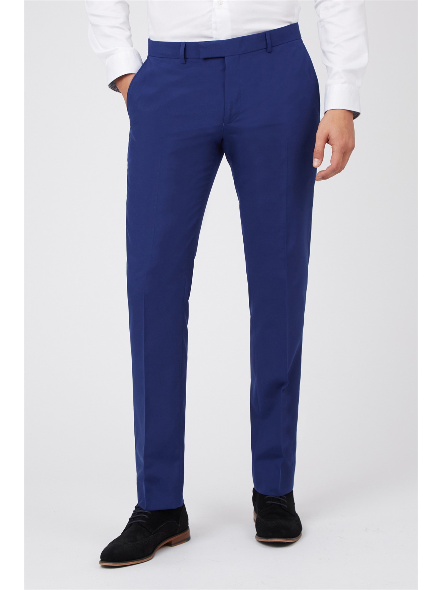 Limehaus Cobalt Blue Slim Fit Men's Suit Trousers