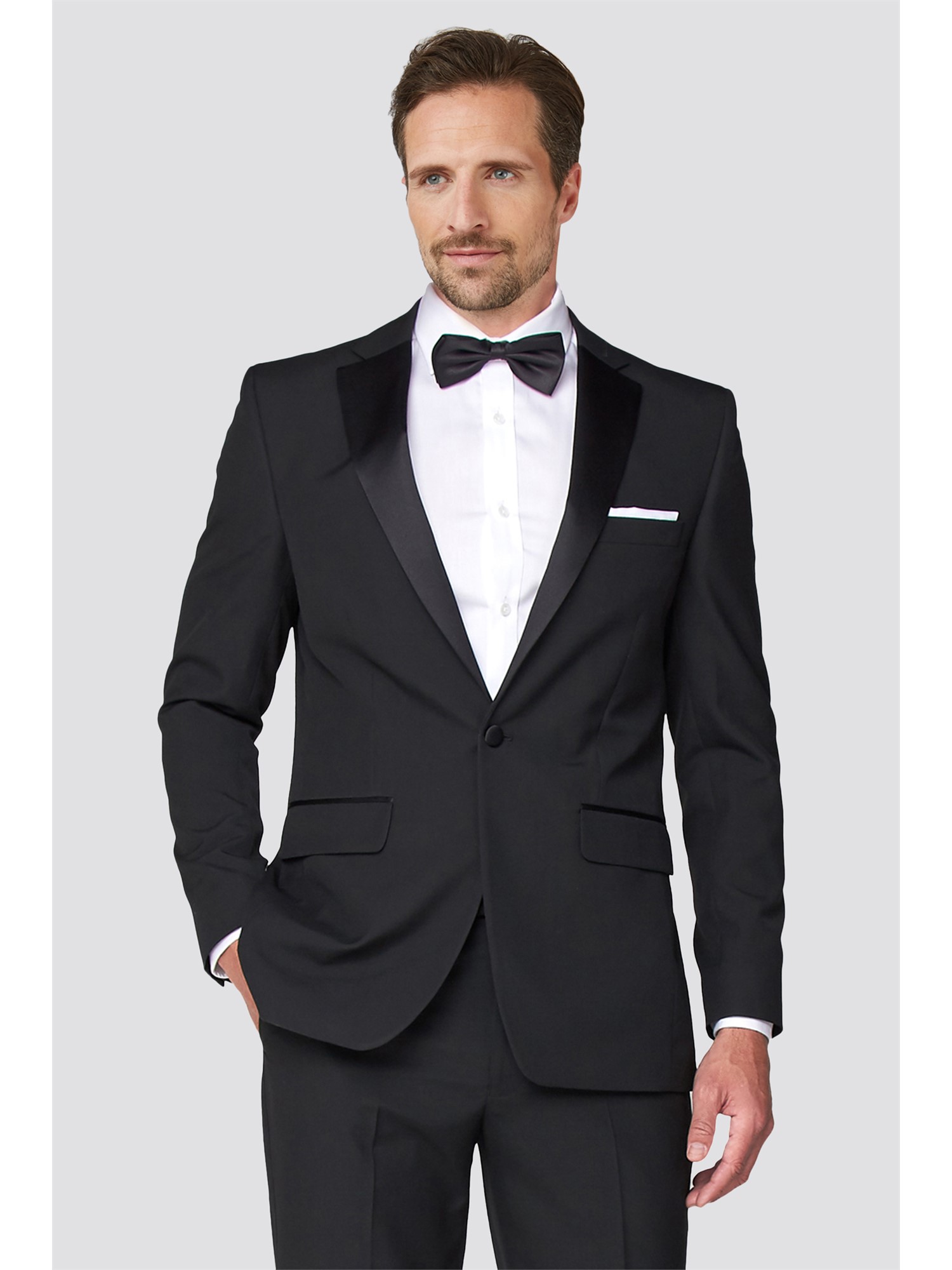 Occasions | Black Regular Fit Tuxedo | Dinner Jacket