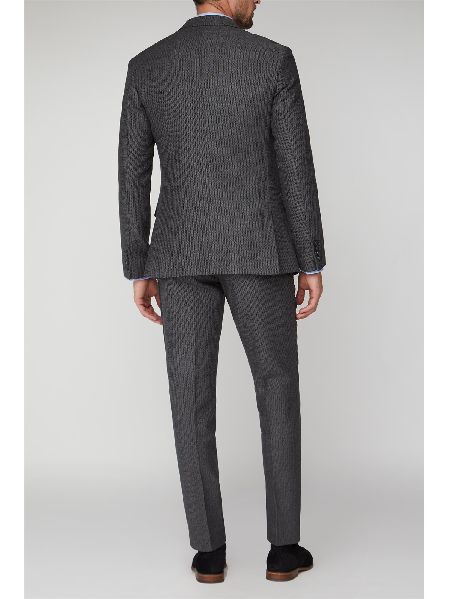 Racing Green | Grey Honeycomb Texture 3 Piece Suit | Suit Direct