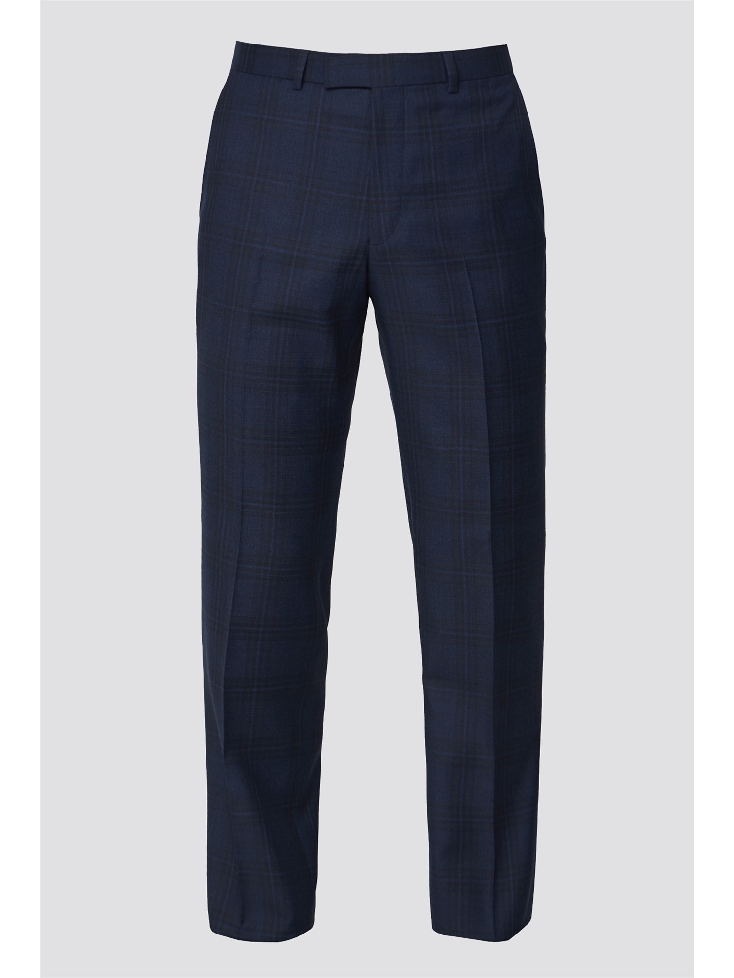 Alexandre of England Blue Tonal Check Tailored Fit Men's Suit Trousers