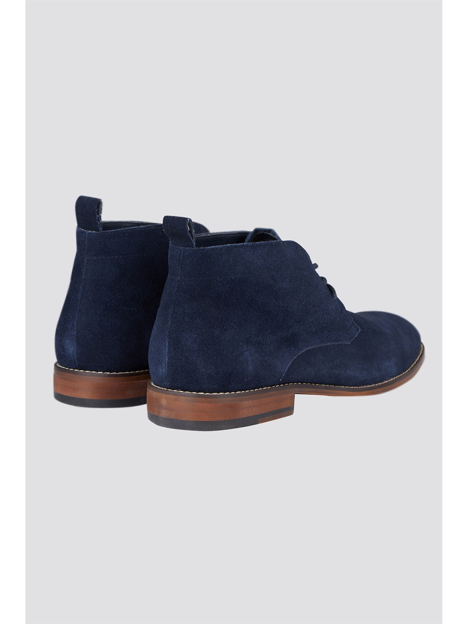 Jeff Banks Navy Suede Chukka Boots Suit Direct