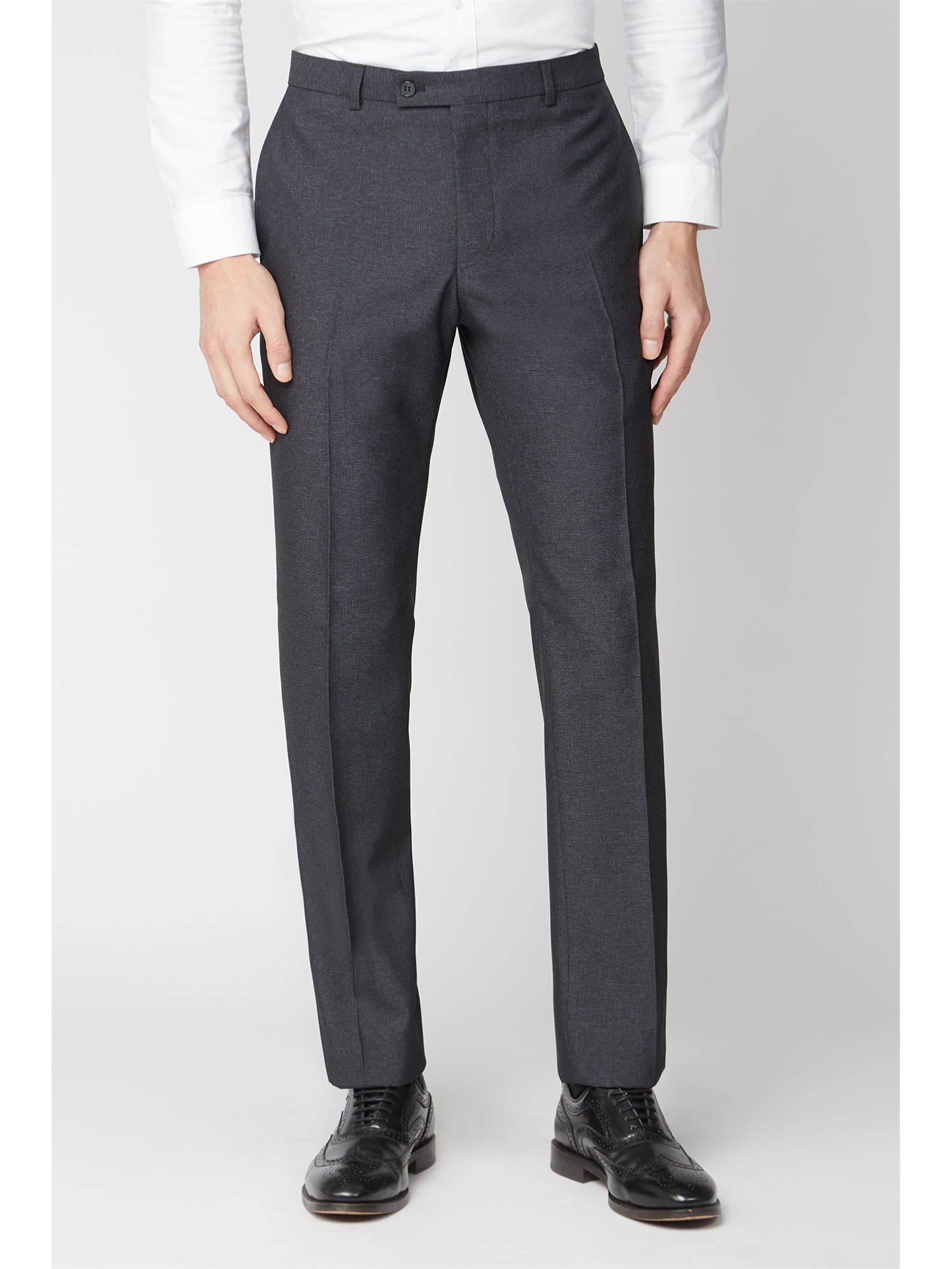 Limehaus Charcoal Micro Texture Men's Trousers