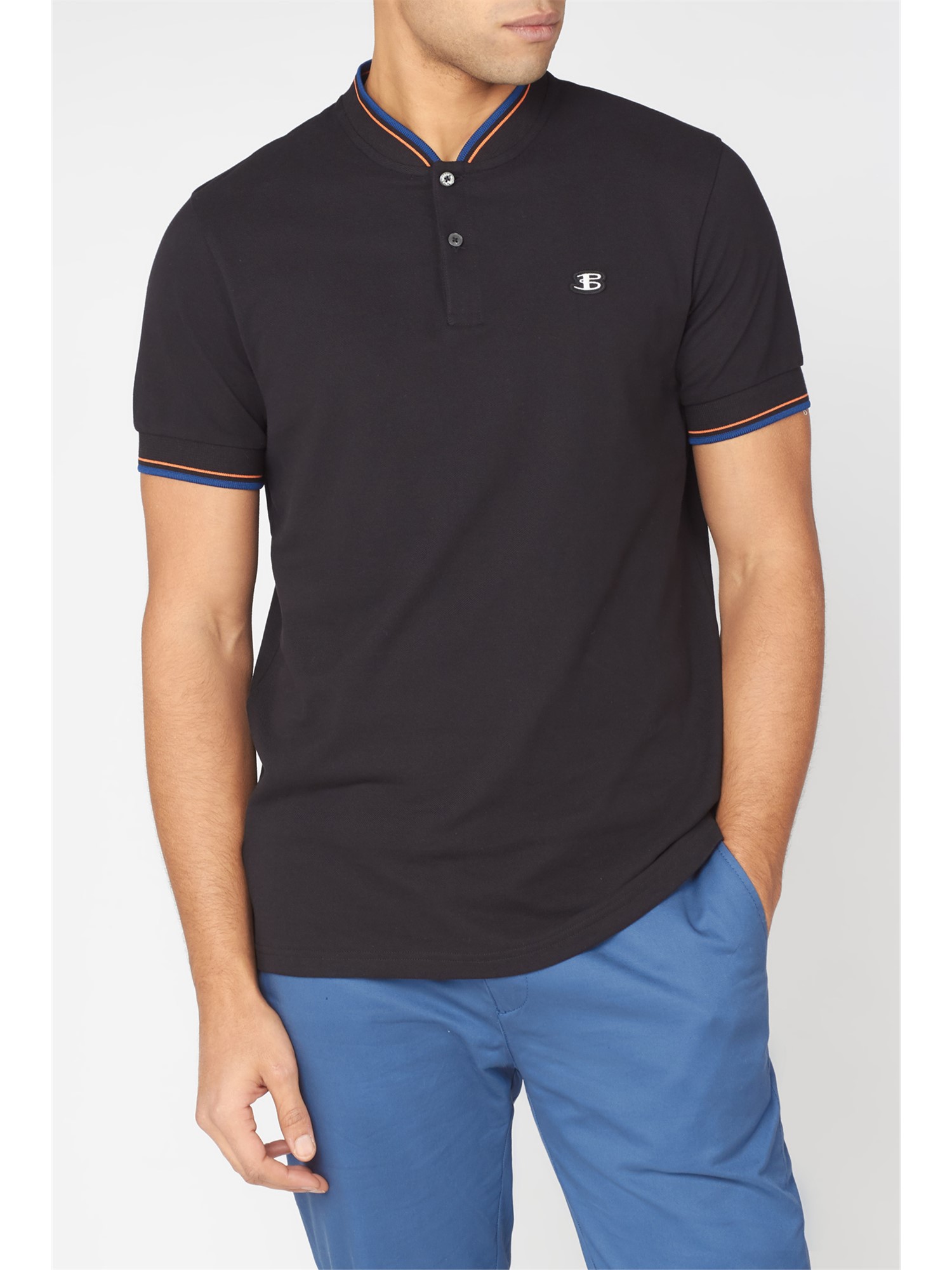 B by Ben Sherman Baseball Collar Polo Shirt