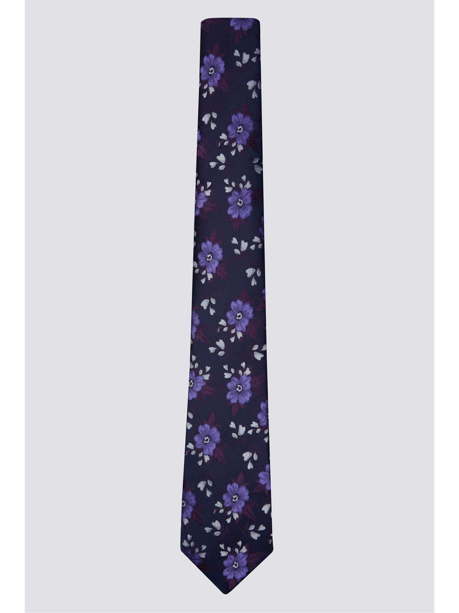 Scott & Taylor Purple Flowers Tie Purple