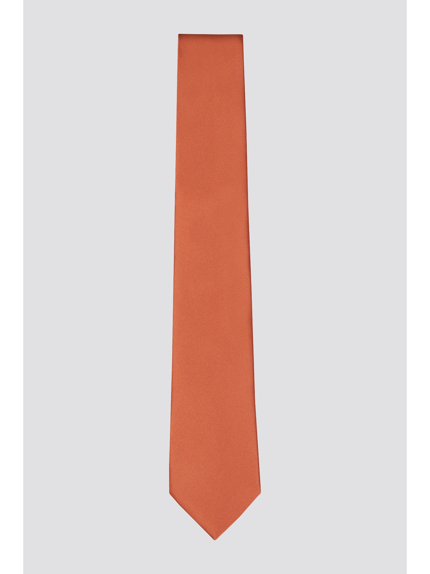 Racing Green Burnt Orange Plain Tie Burnt Orange