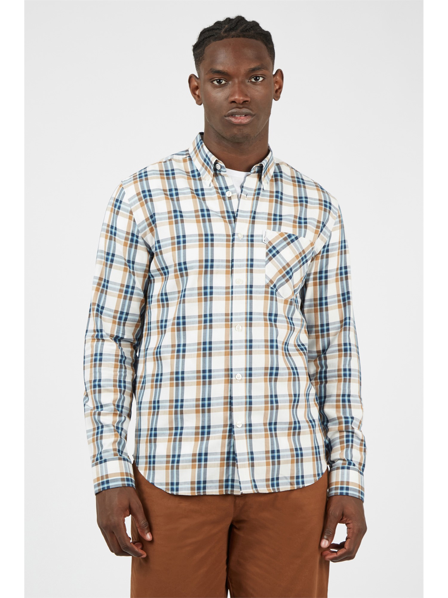 Ben Sherman Winter Madras White Checked Shirt