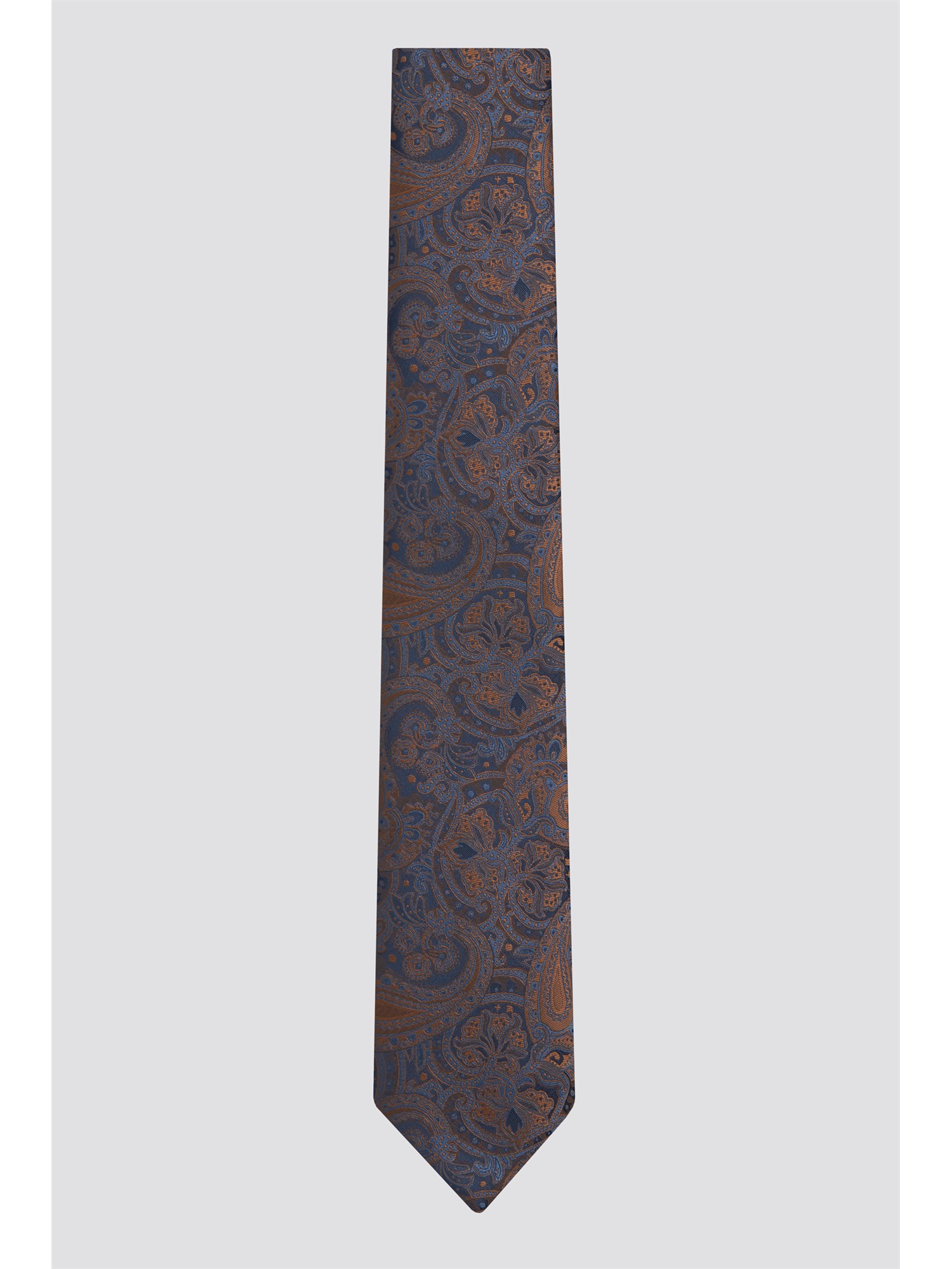 Racing Green Burnt Orange Paisley Tie Burnt Orange