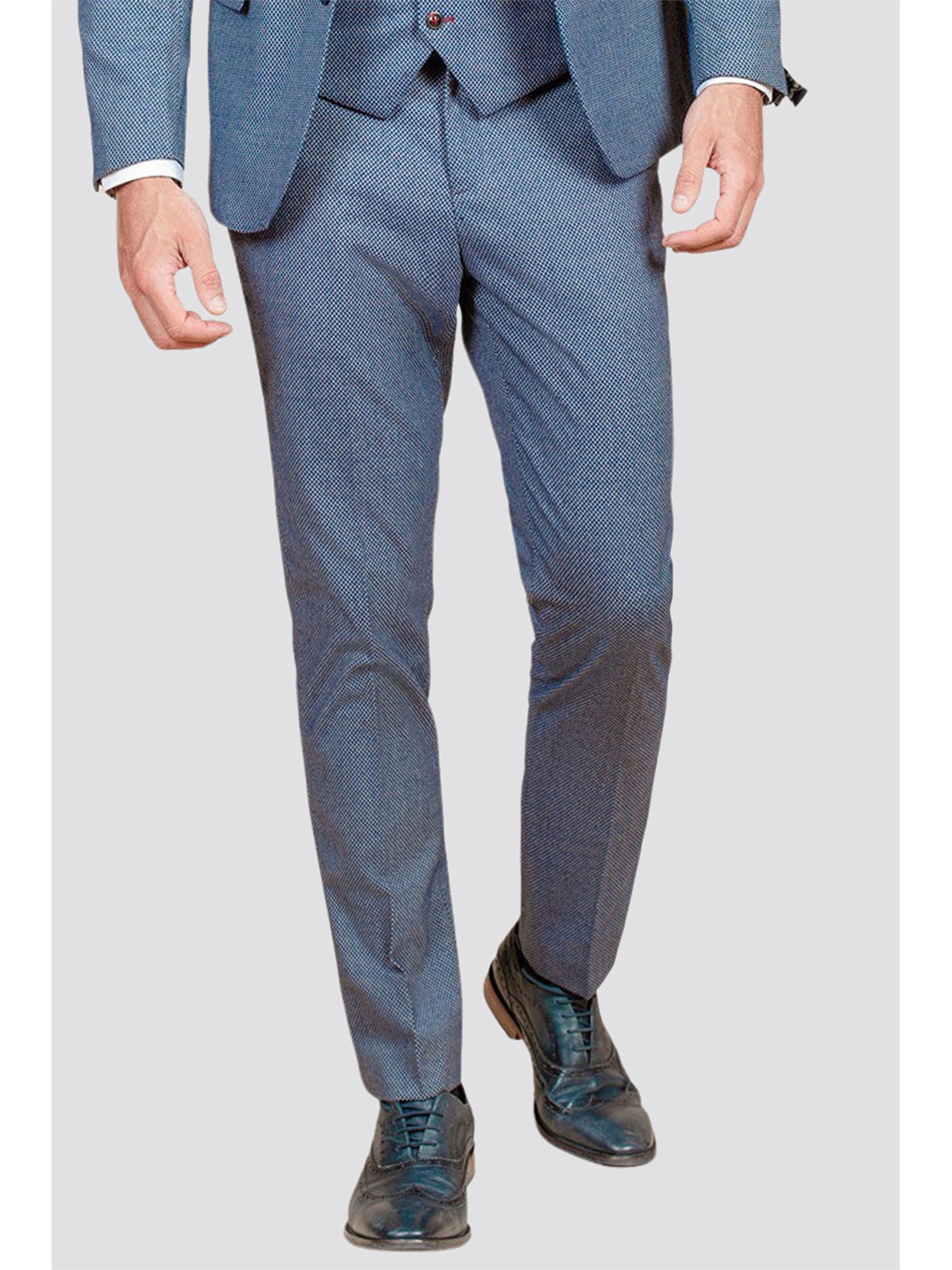 Marc Darcy Slim Fit Navy Men's Suit Trousers