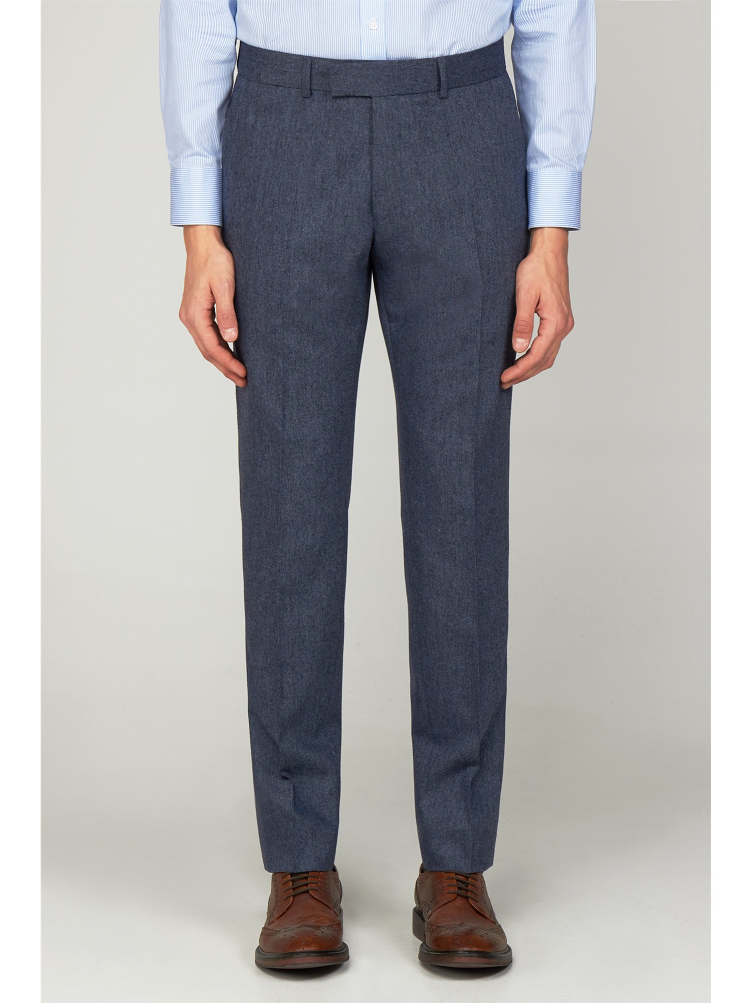 Gibson London The Bayswater Navy Tweed Men''s Slim Fit Trousers