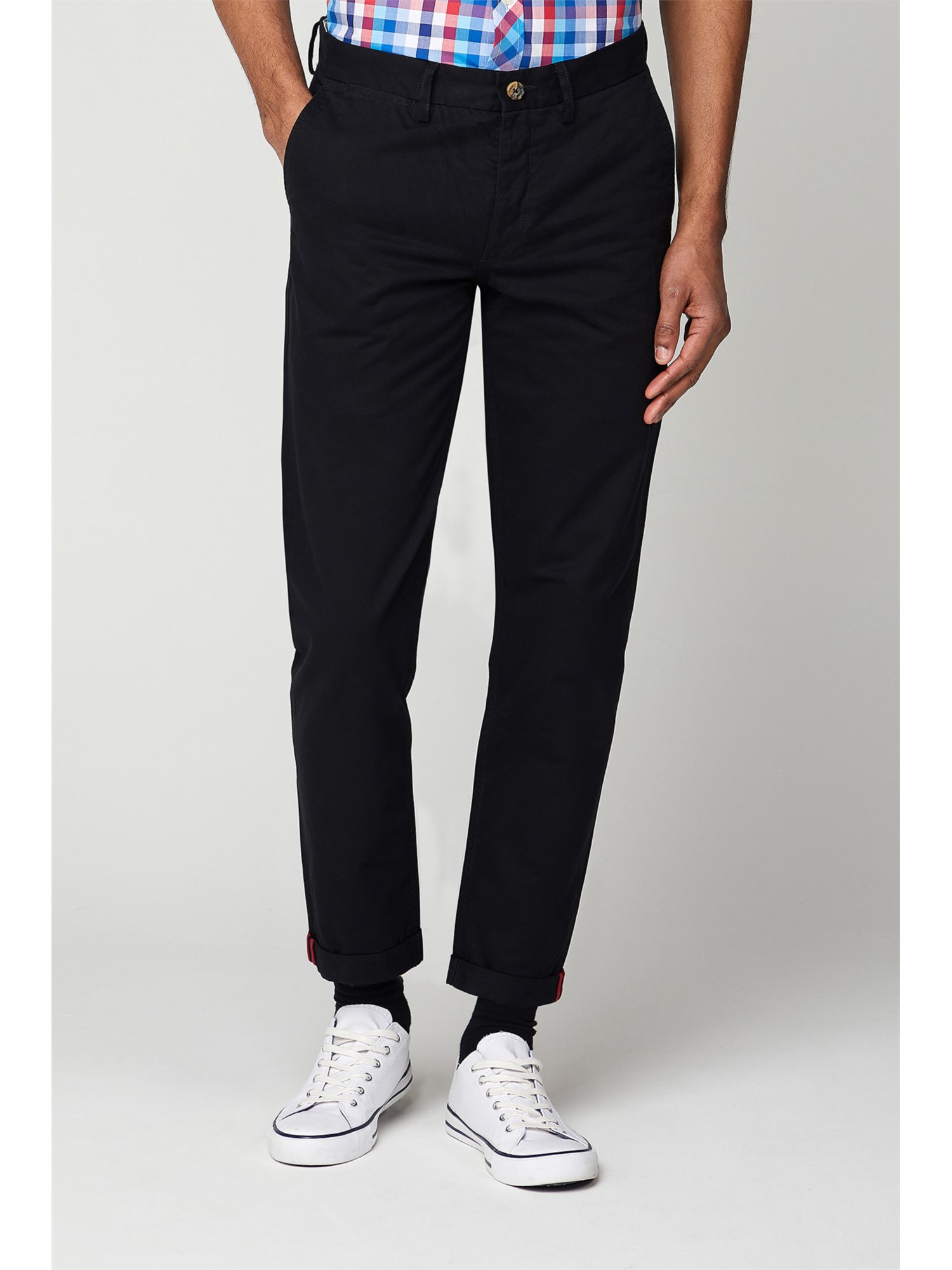 Ben Sherman Black Slim Fit Chino Trousers