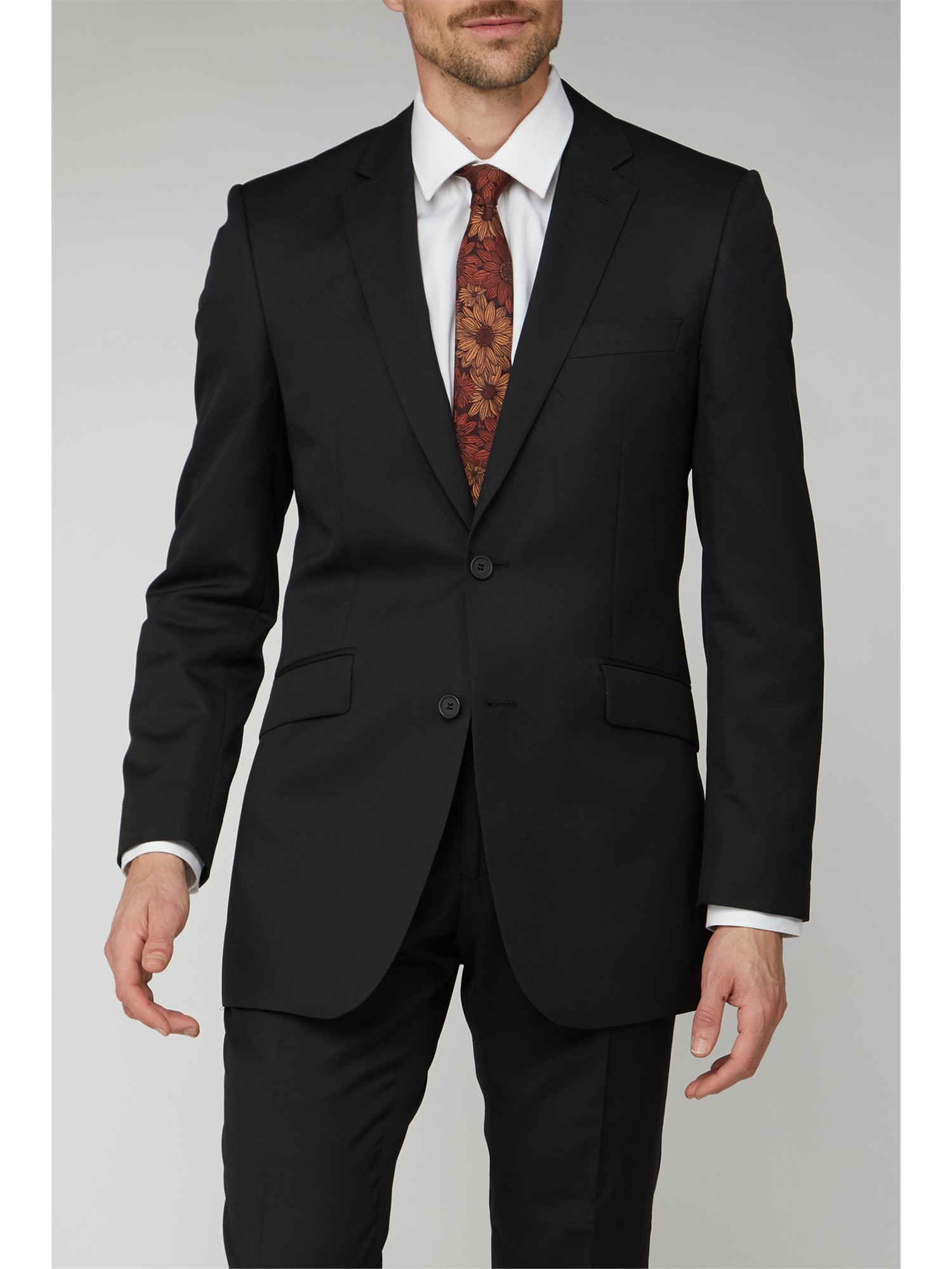 Scott by The Label Black Twill Suit Jacket