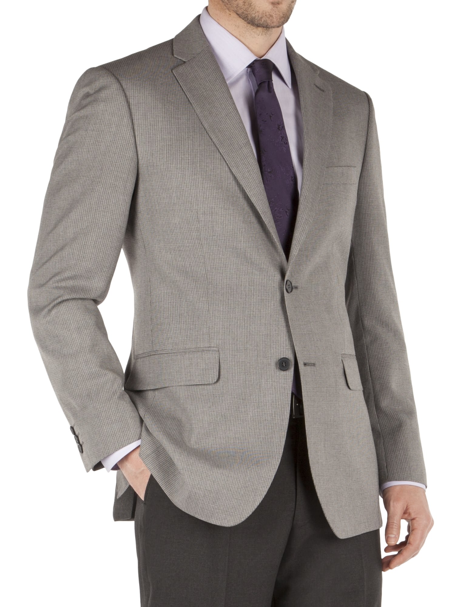 Charcoal Fancy Weave Formal Jacket