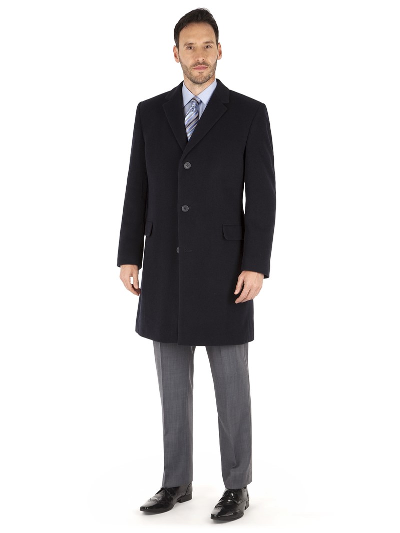 Aston & Gunn Navy Velour Coat