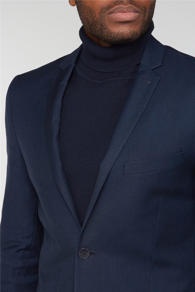 Navy Plain Suit Jacket