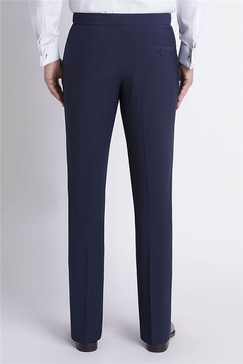 Studio Navy Plain Tailored Fit Dinner Suit Trouser