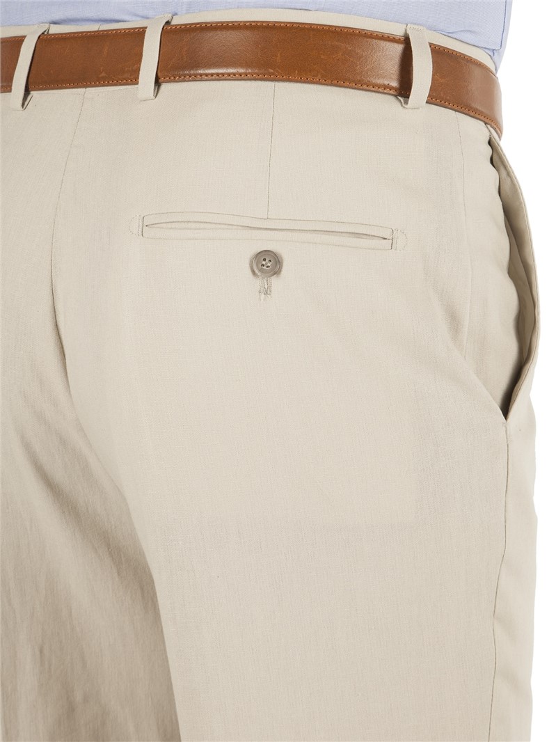  Stone Linen Suit Trouser