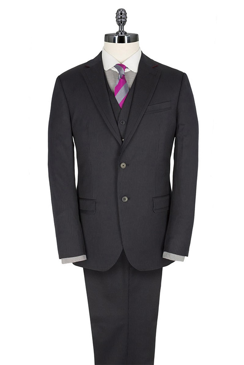  Navy Narrow Stripe Tailored Fit Suit Jacket