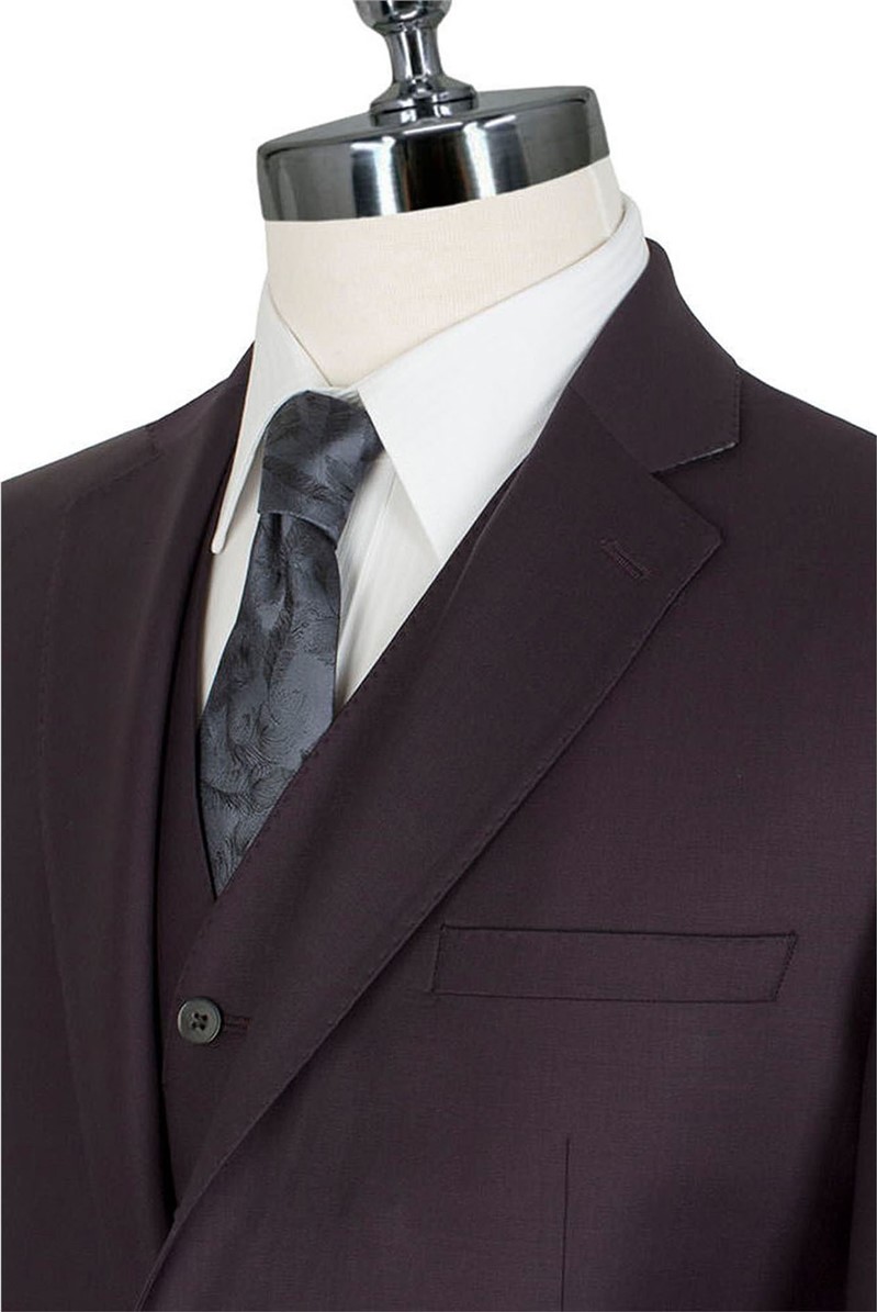 Purple Plain Tailored Fit Suit Jacket