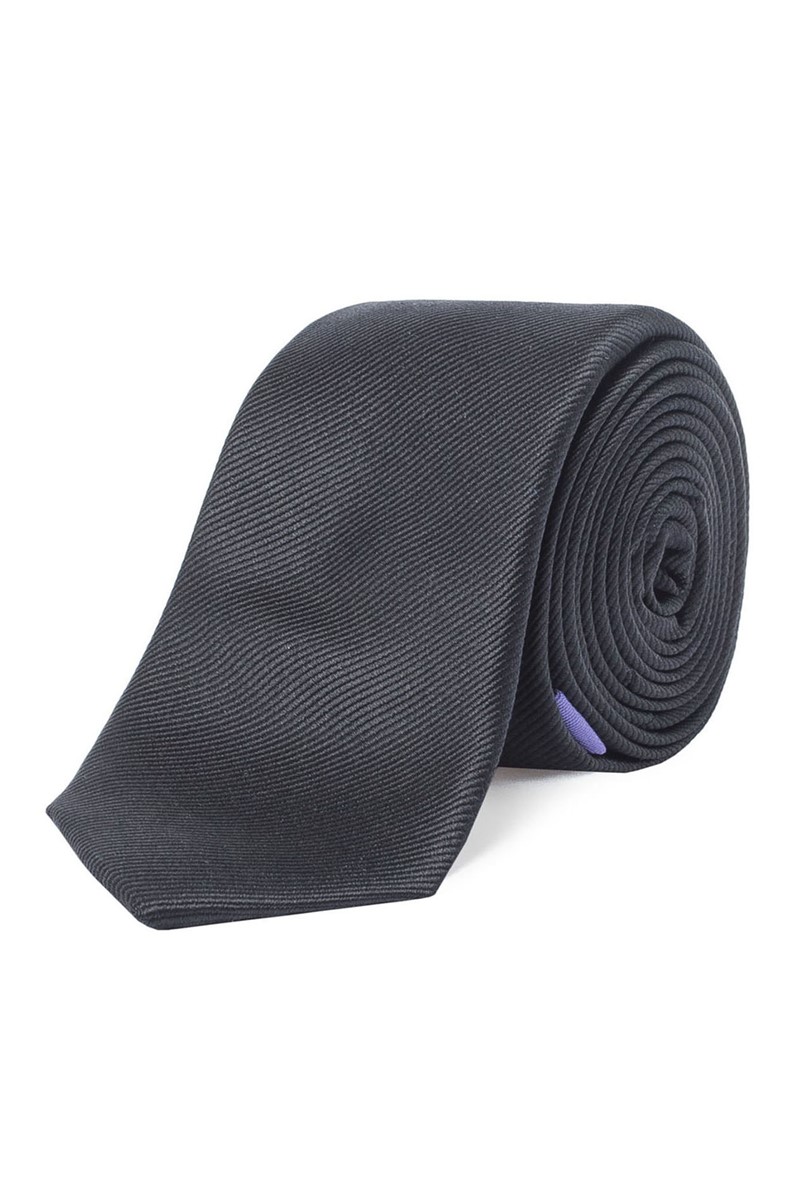 Stvdio Silk Plain Black Tie