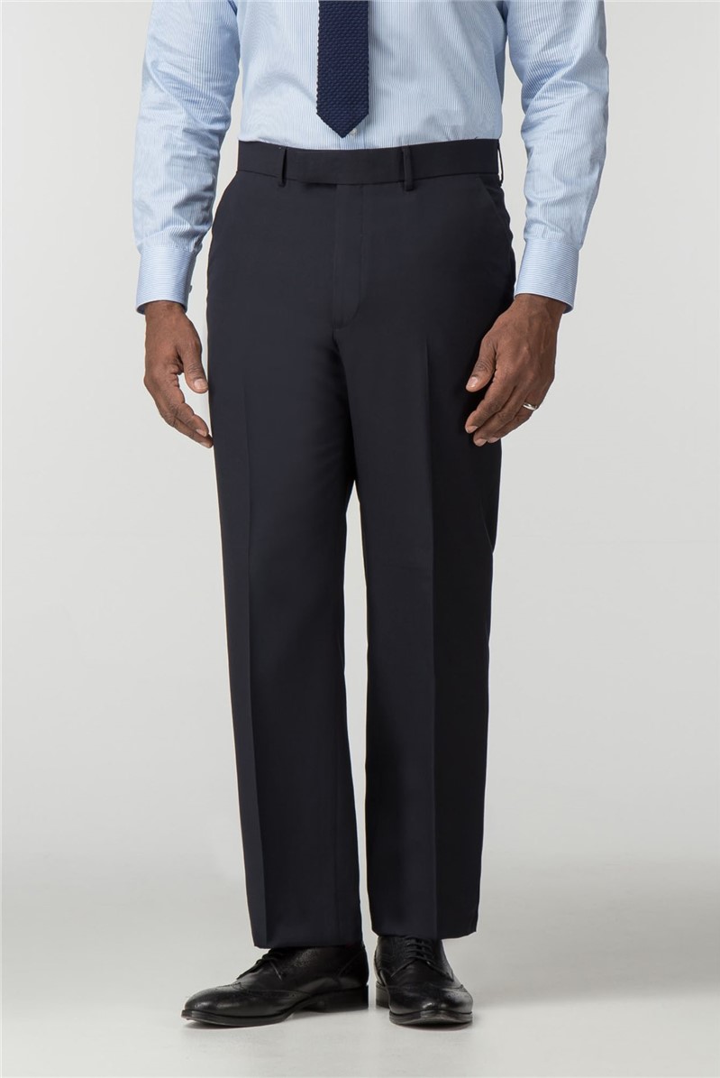  Navy Regular Fit Suit Trouser