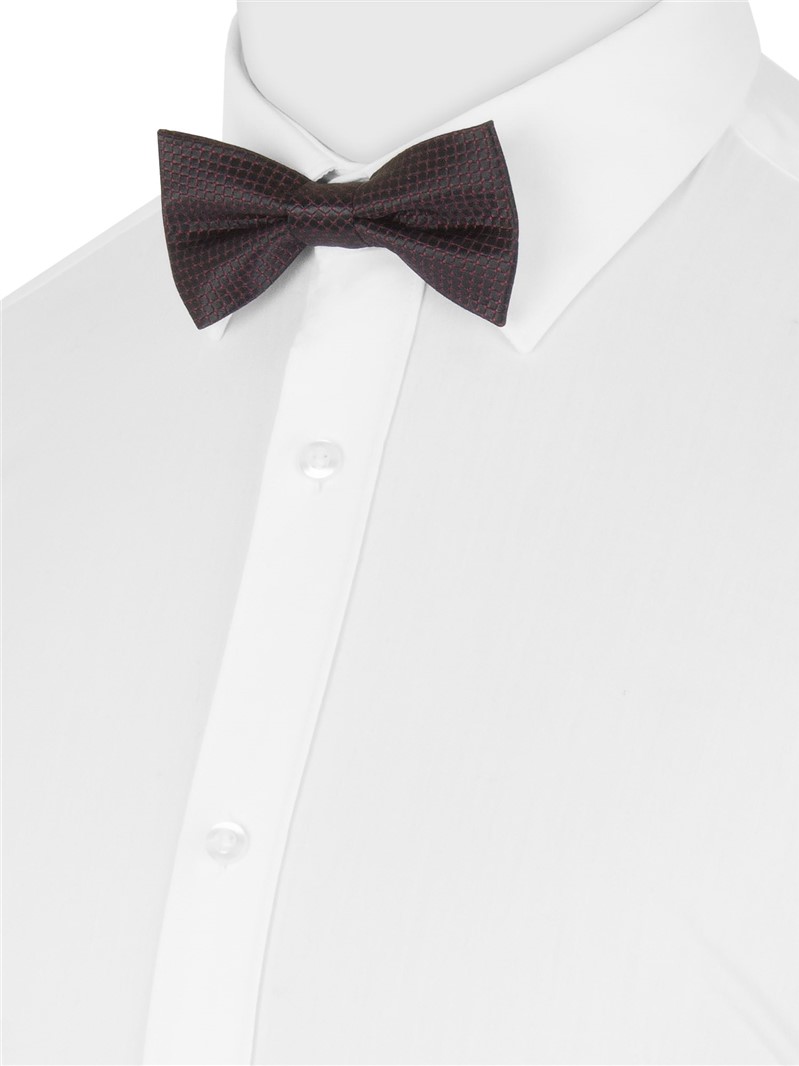 Limehaus Wine Textured Slim Bow Tie