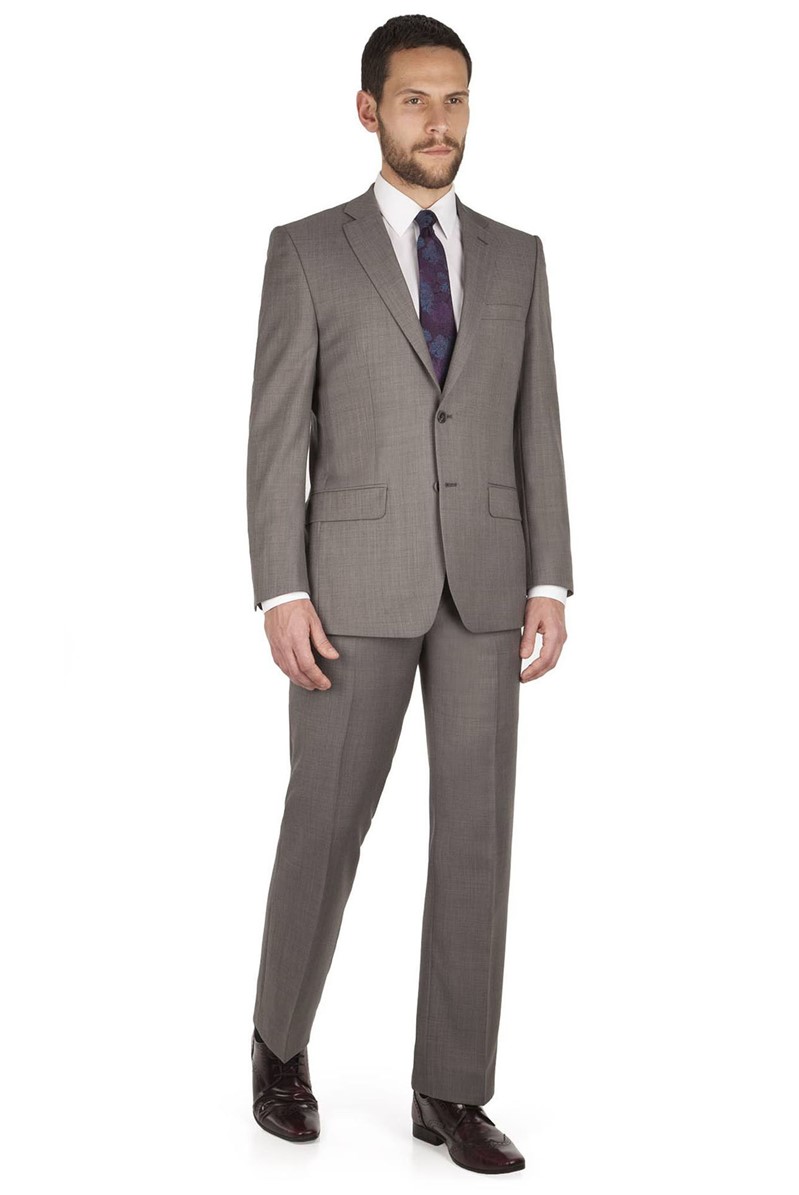  Taupe Pick and Pick Regular Fit Suit Jacket