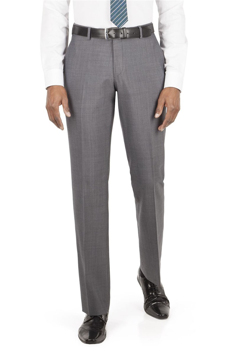  Grey Panama Tailored Fit Suit Trouser