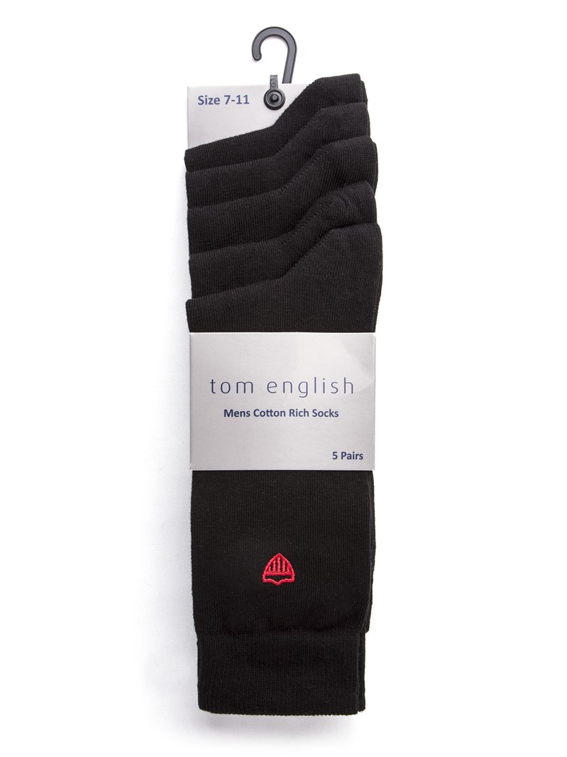 Tom English Five Pack Rainbow Embroidery Socks