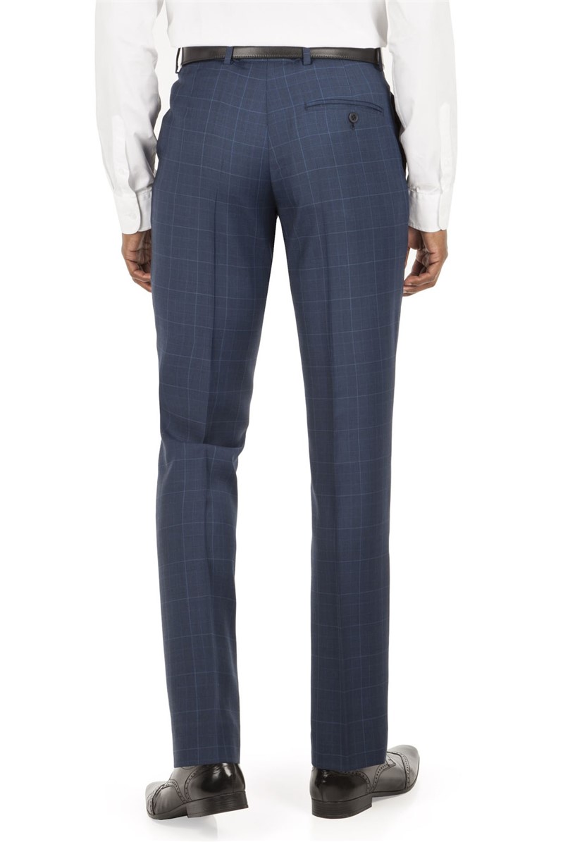  Navy Check Trouser