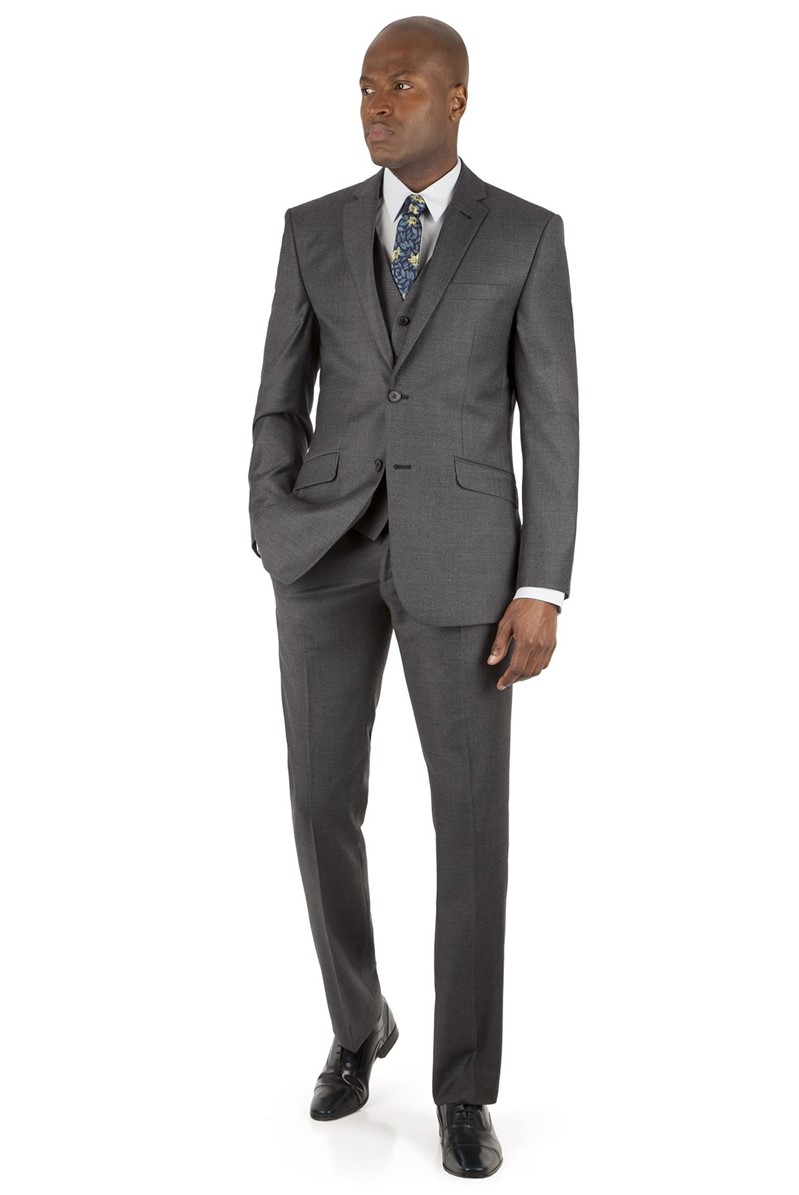 Charcoal Jaspe Tailored Fit Waistcoat | Suit Direct