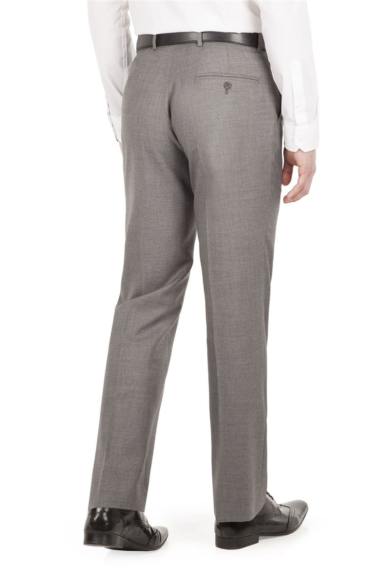 Occasions Grey Plain Regular Fit Suit Trouser