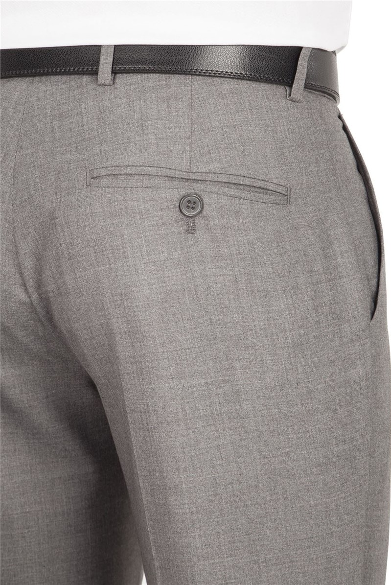 Occasions Grey Plain Tailored Fit Suit Trouser