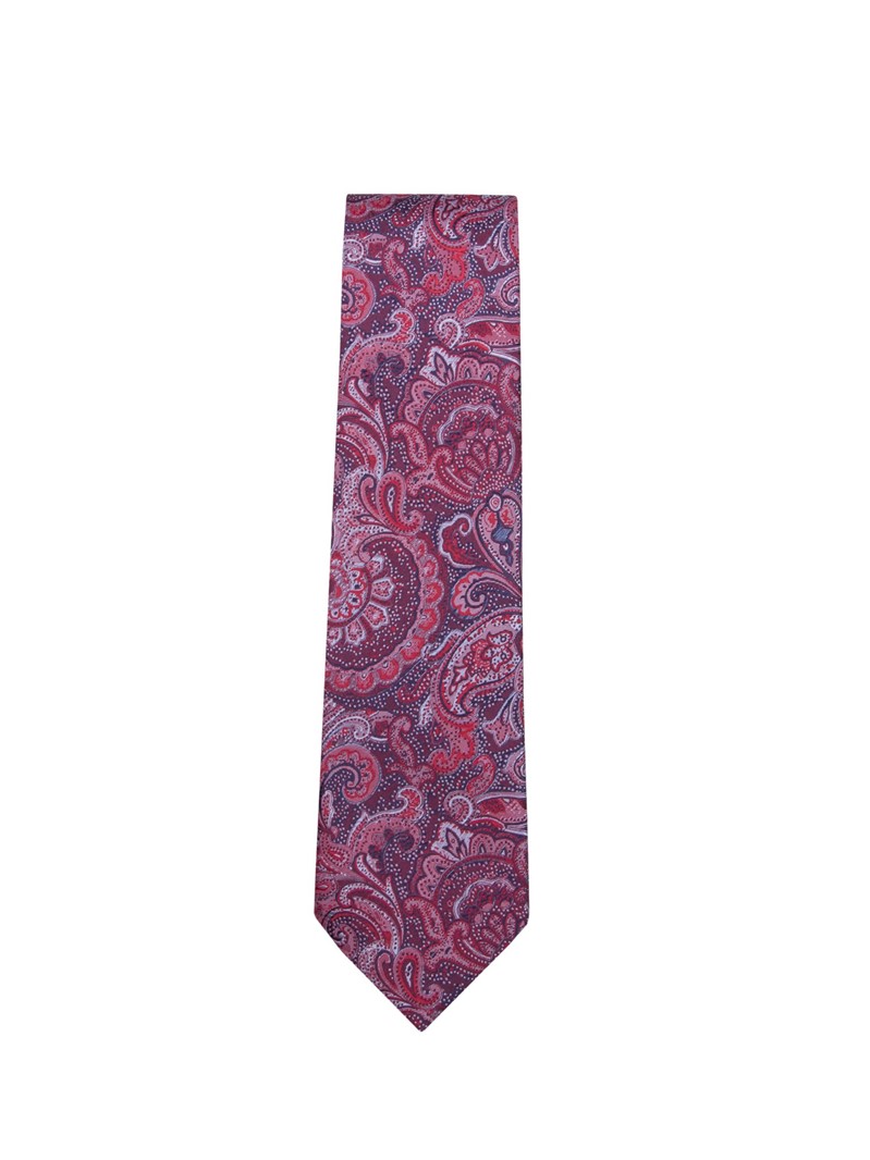 Scott & Taylor Red & Blue Paisley Jacquard Tie