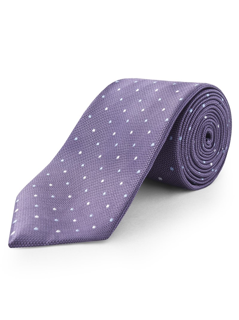 Scott & Taylor Purple Spots Tie