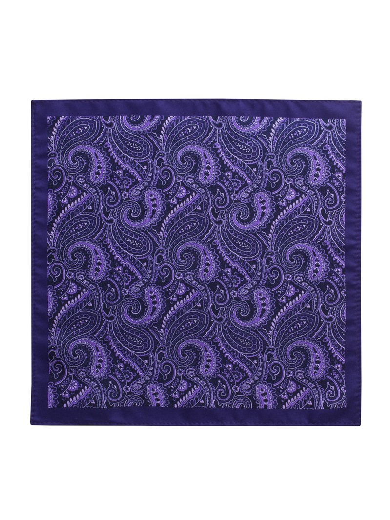  Purple Paisley Pocket Square