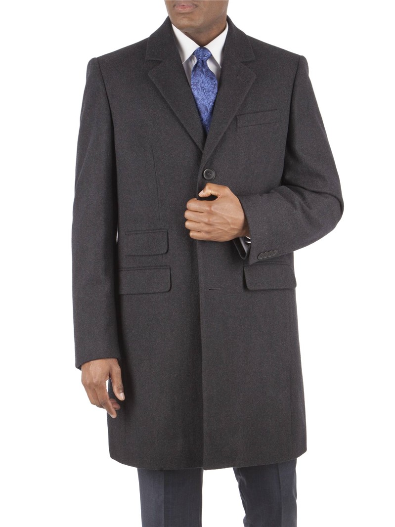  Charcoal Melton Overcoat