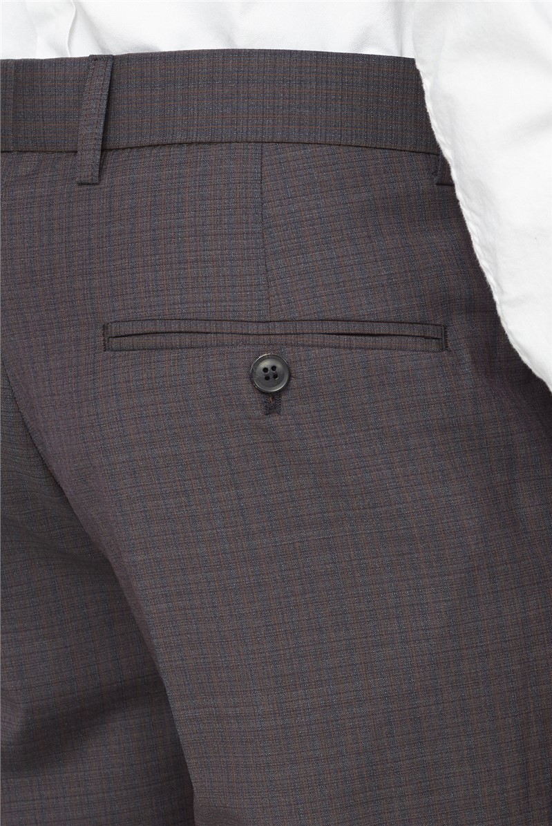 Ben Sherman | Men's Grey Peacoat Check Trouser | Suit Direct