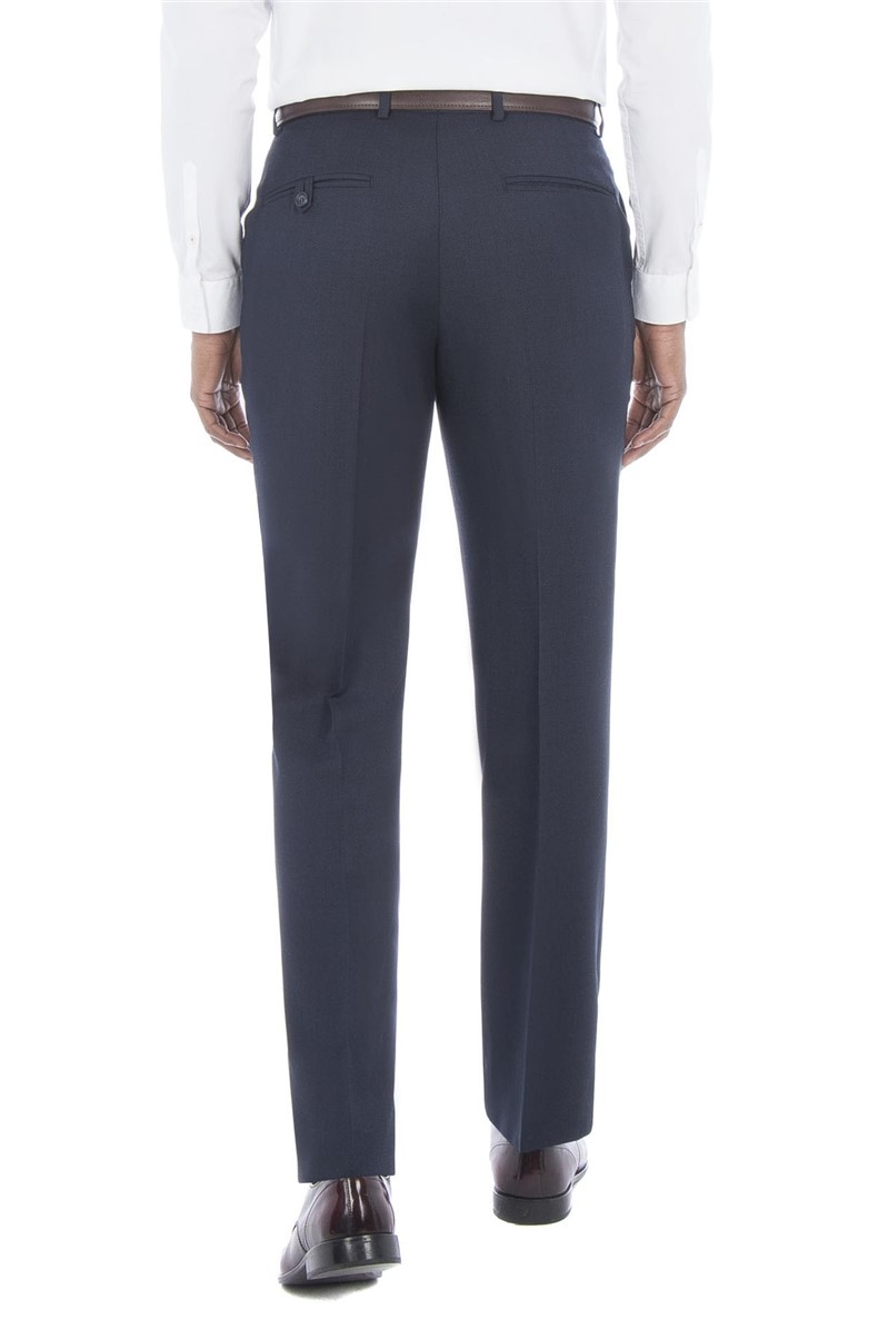 Pierre Cardin Navy Birdseye Regular Fit Trousers