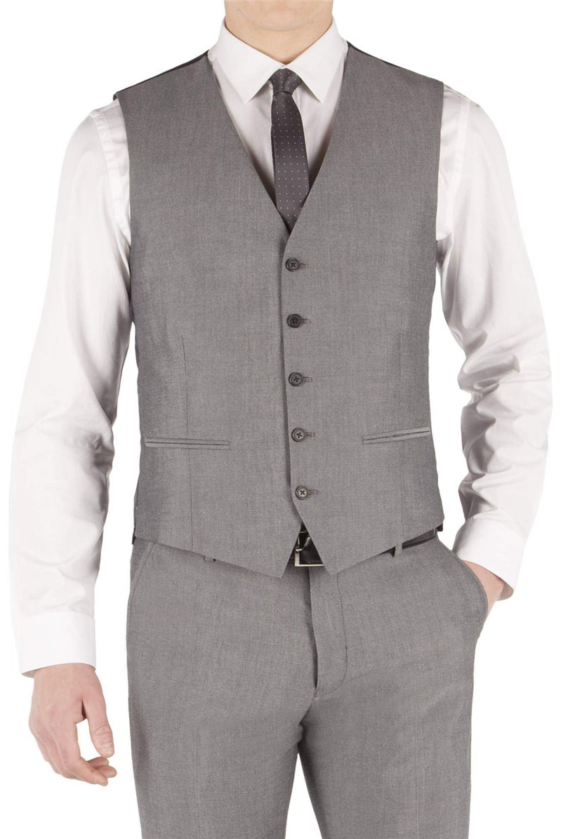  Silver Grey Tonic Slim Fit Waistcoat